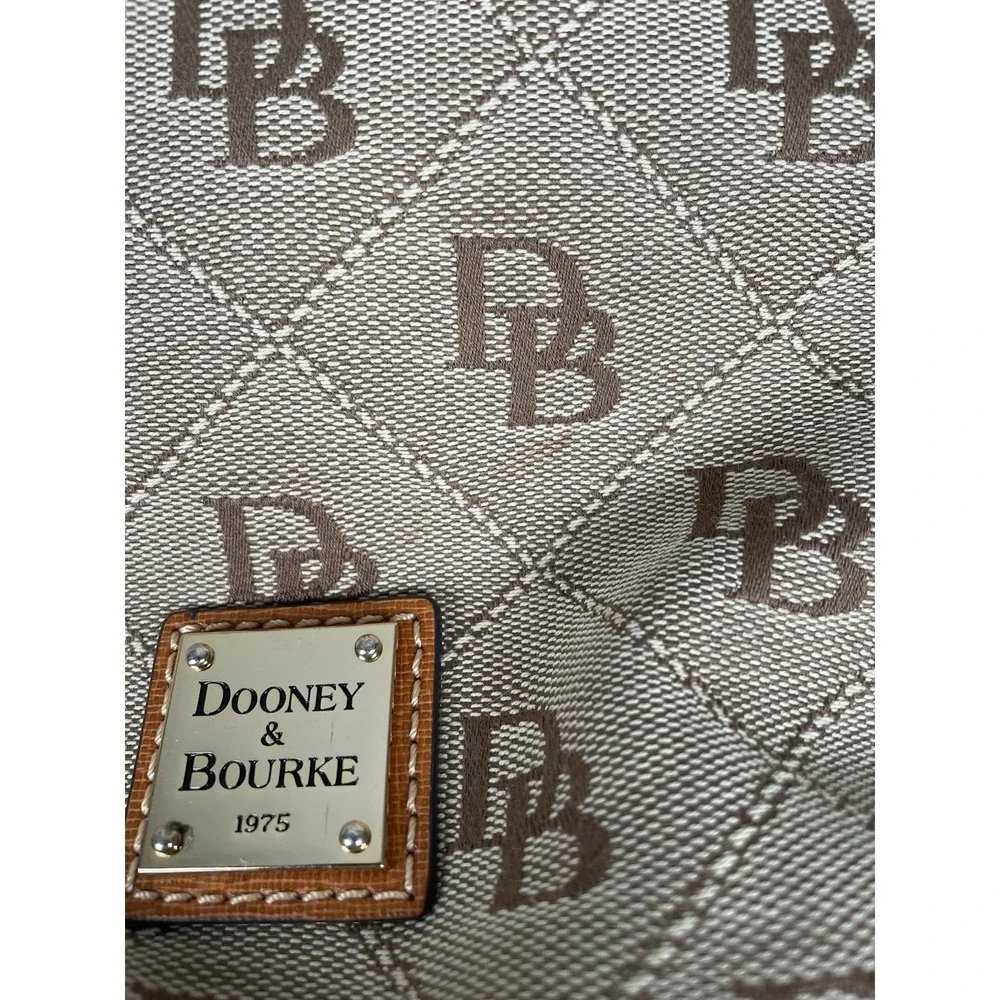 Y2K Dooney & Bourke East West Collins Signature Monogram Hobo Shoulder Bag